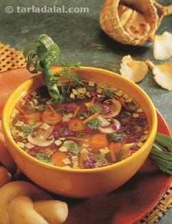 Mushroom Lemon and Coriander Soup