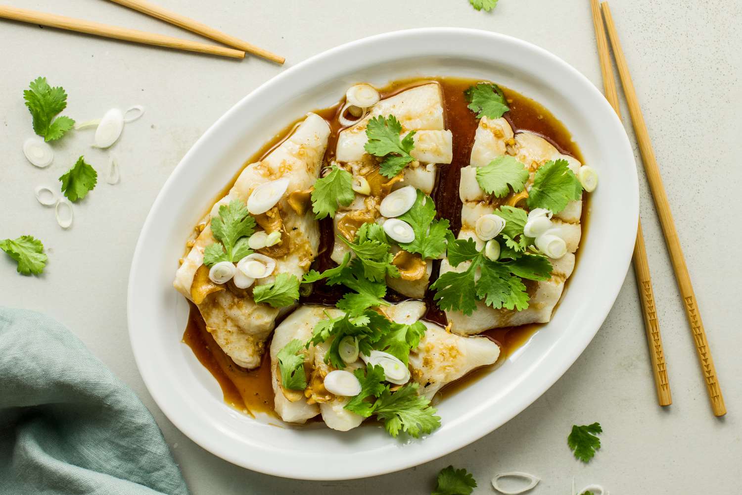 Steamed Fish with Chilly Oyster Sauce